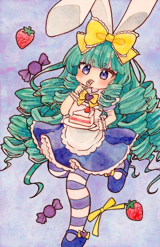 オリジナルキャラクター ポストカードサイズ原画