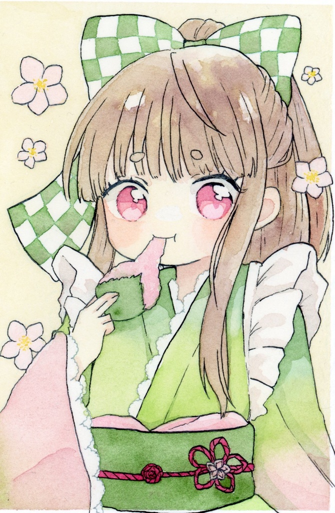 オリジナルキャラクター ポストカードサイズ原画