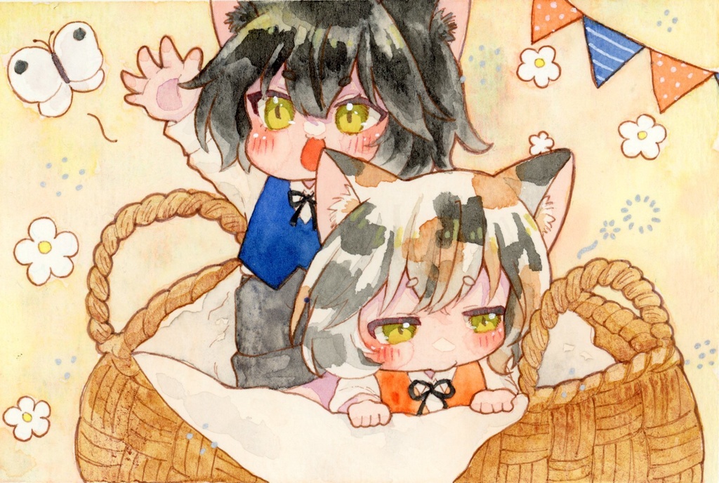 オリジナルキャラクター ポストカードサイズ原画