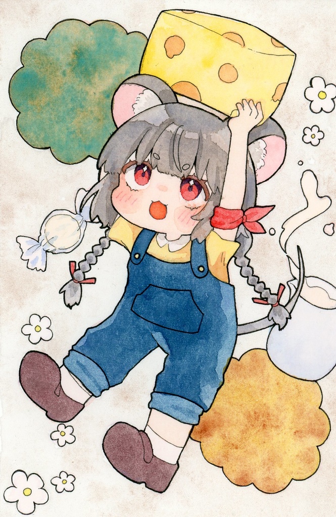 オリキャラ ポストカードサイズ原画