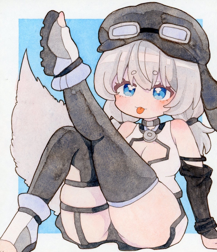 もち子さん　小色紙原画