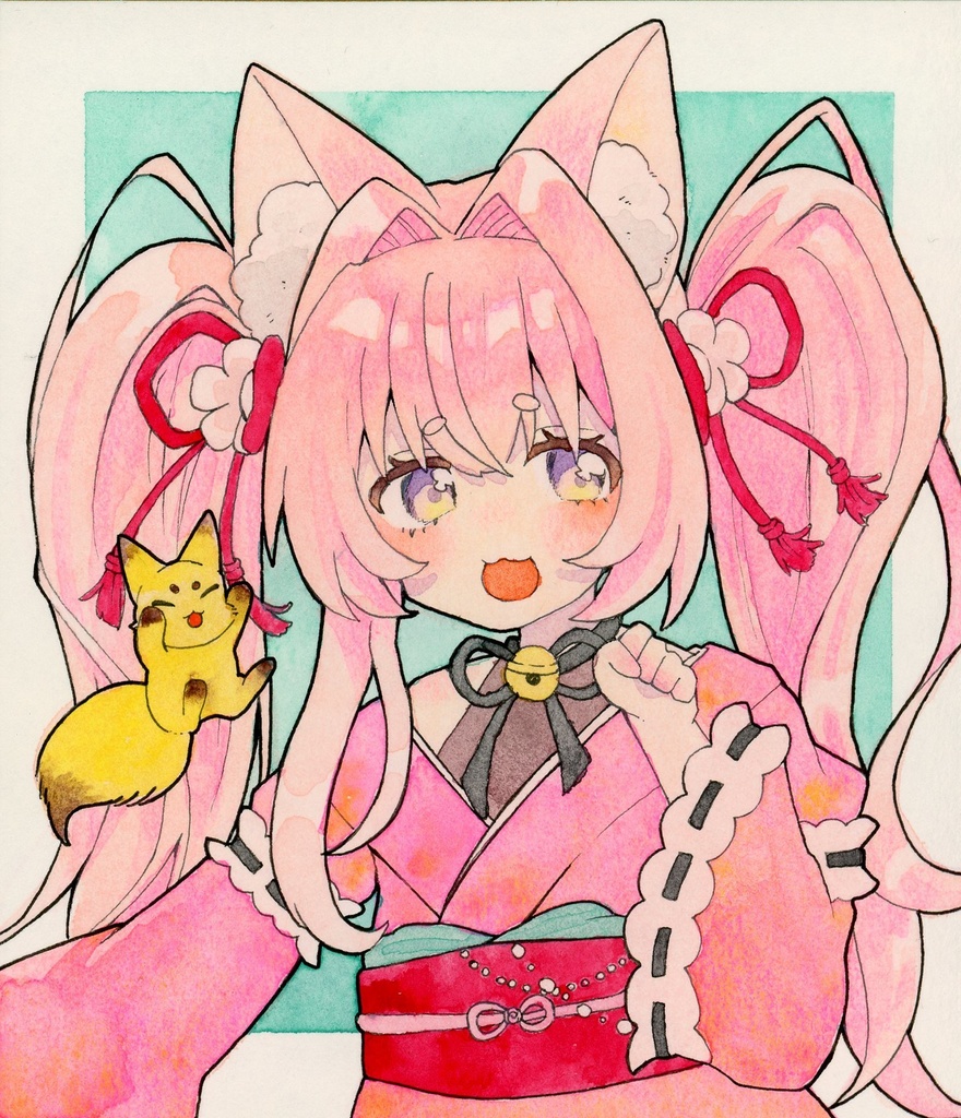 おきつねさま 小色紙