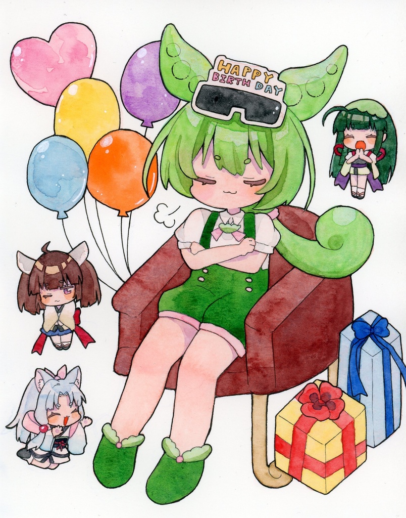 お誕生日ずんだもん　F0サイズ原画