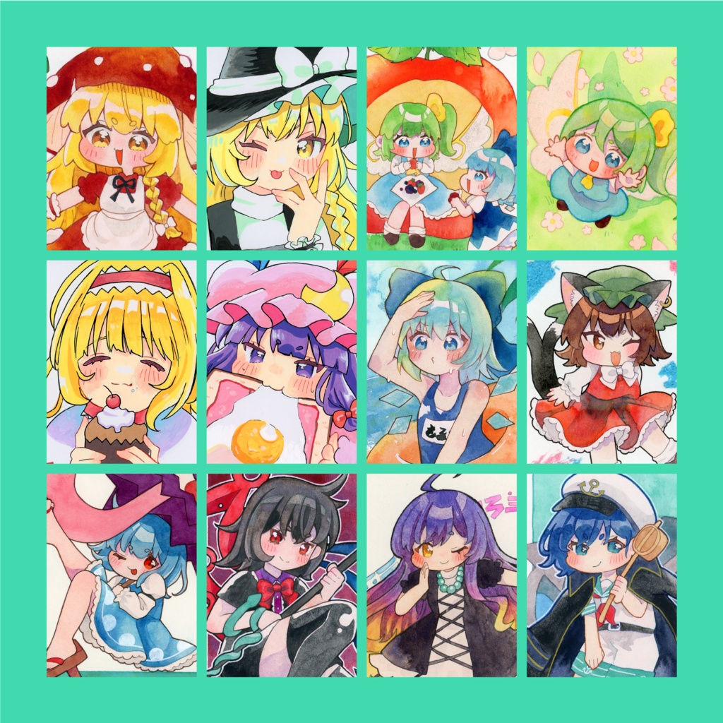 東方Project 小色紙サイズ原画