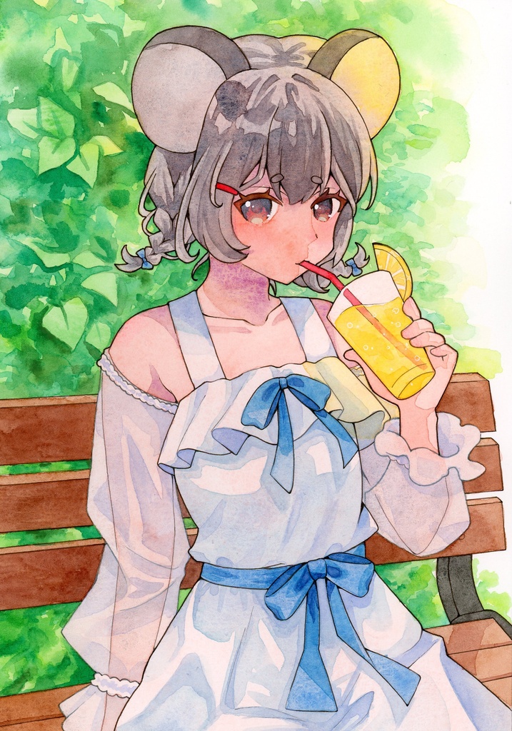 東方Project　ナズーリン イラスト原画