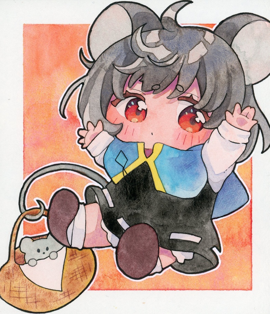 東方Project ナズーリン 原画色紙