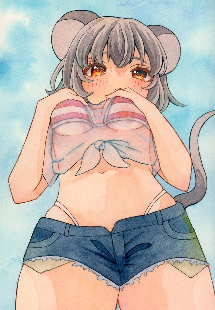 東方Project ナズーリン A5サイズイラスト原画