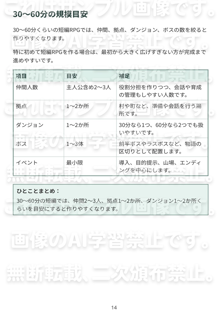 創作工房春巻 短編RPG制作ガイド