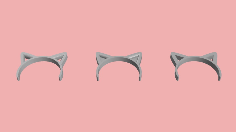 猫耳カチューシャ_3Dモデルデータ