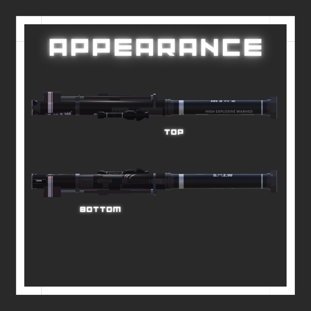 【VRChat想定3Dモデル】S.M.E.Wロケットランチャー