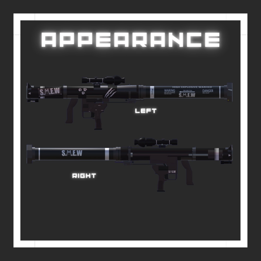 【VRChat想定3Dモデル】S.M.E.Wロケットランチャー