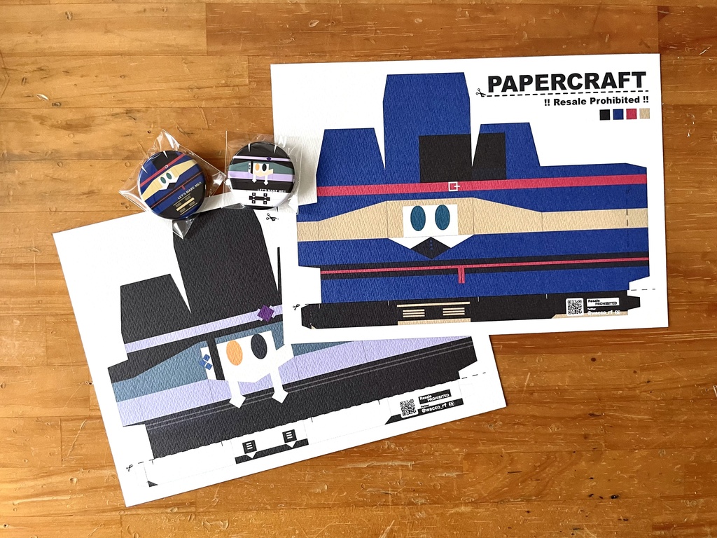 ペーパークラフト　るーくん　ふろちゃん