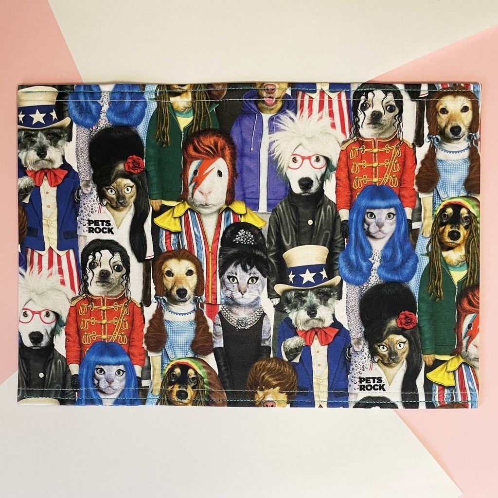 ブックカバー ハードカバーサイズ 【🐶PETS ROCK🕺マイケル入り】