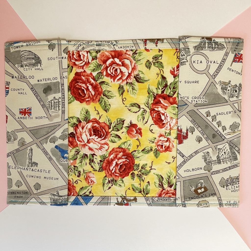 ブックカバー ハードカバーサイズ 【🇬🇧LONDON MAP🗺 くもりver.💭】