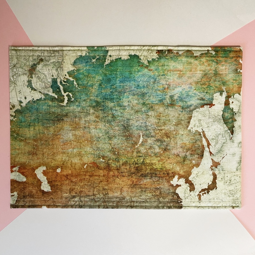 ブックカバー ハードカバーサイズ 【🗺アジア🛑ユーラシア大陸⛰️】