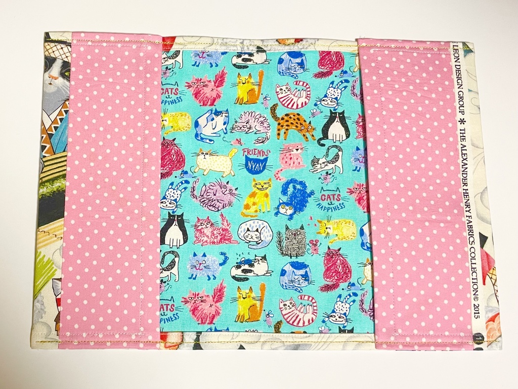 ブックカバー ハードカバーサイズ 【🍣板前 ネコ🐱】