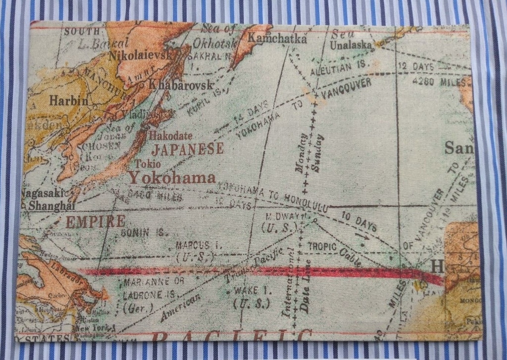 ブックカバー　ハードカバーサイズ　【🗺大航海MAP⚓️】