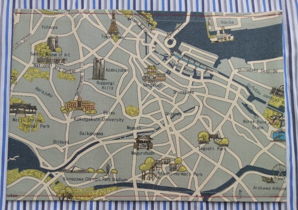 ブックカバー　ハードカバーサイズ　【🗼TOKYO MAP🗺】