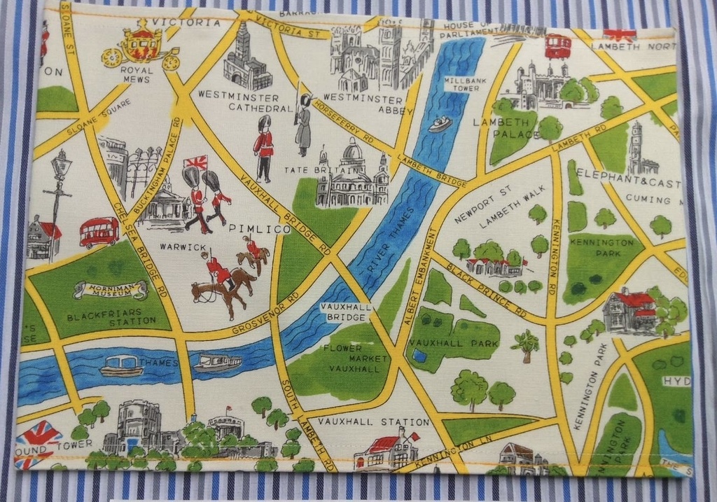 ブックカバー　ハードカバーサイズ　【🗺LONDON MAP(晴れver)☀️】