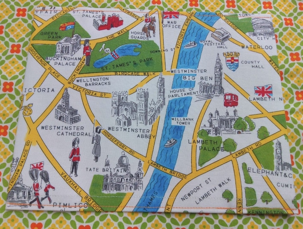 ブックカバー　新書サイズ【🇬🇧LONDON MAP 晴れ☀️】