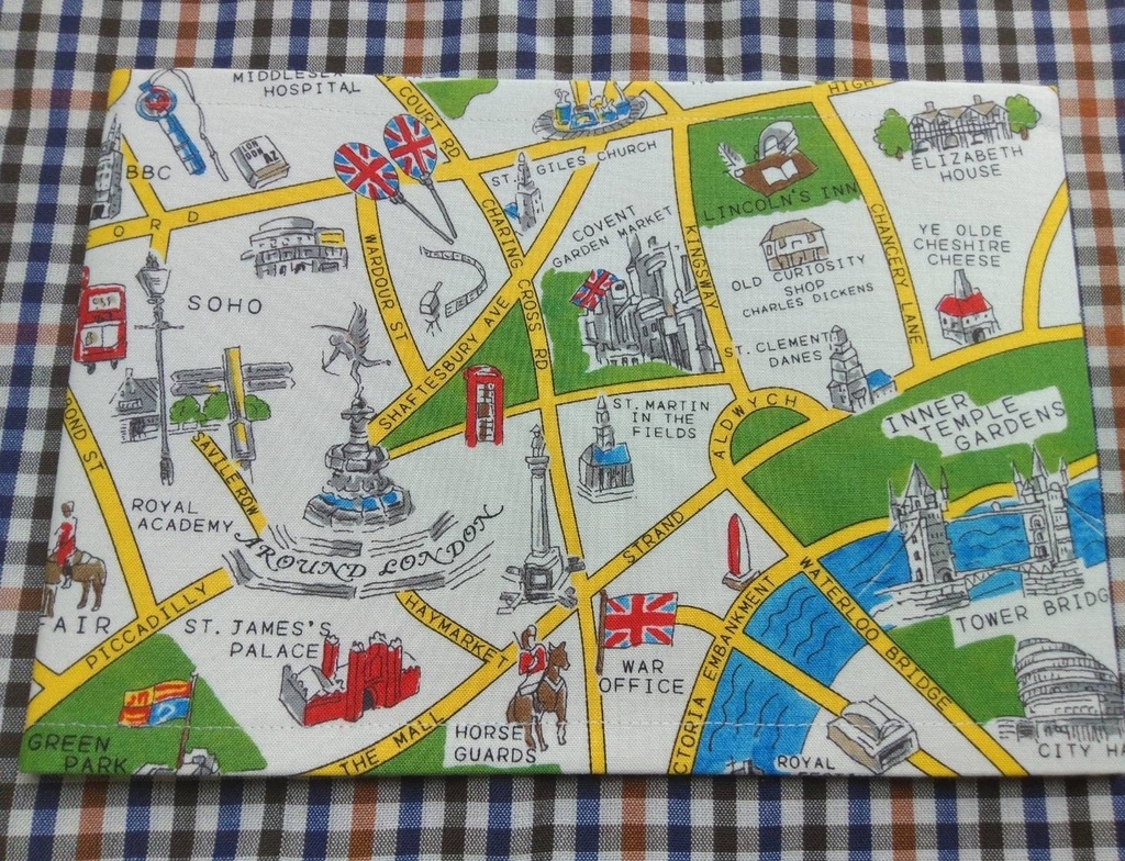ブックカバー　文庫サイズ【🇬🇧LONDON MAP 晴れ🗺️】