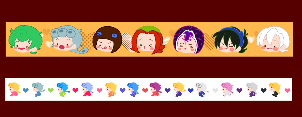 ザワ26 ちびちゃんマスキングテープ 2種セット とろろそば Booth