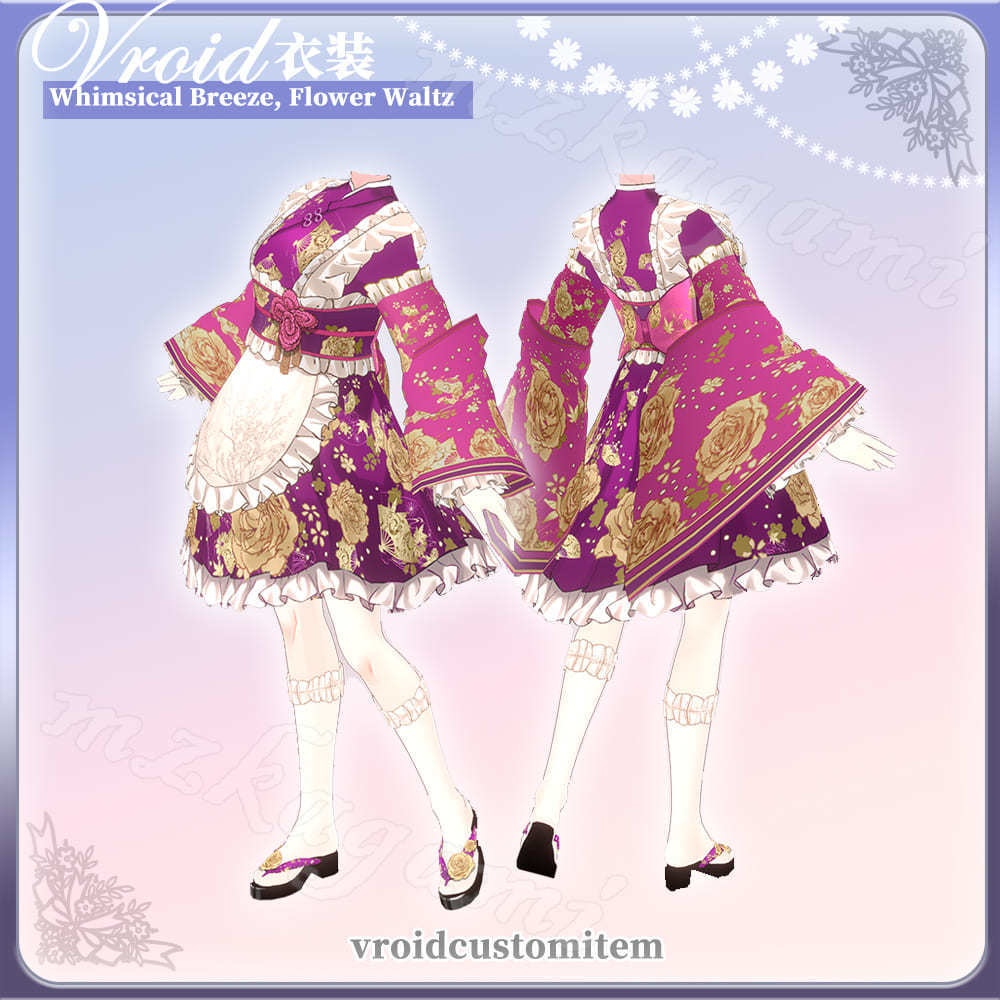 【VRoid】綺風舞花 和風ロリータ / Japanese Style Lolita (5 colors) (XWear付)