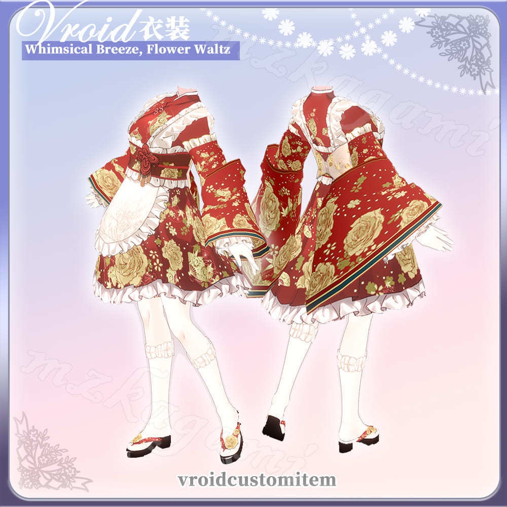 【VRoid】綺風舞花 和風ロリータ / Japanese Style Lolita (5 colors) (XWear付)