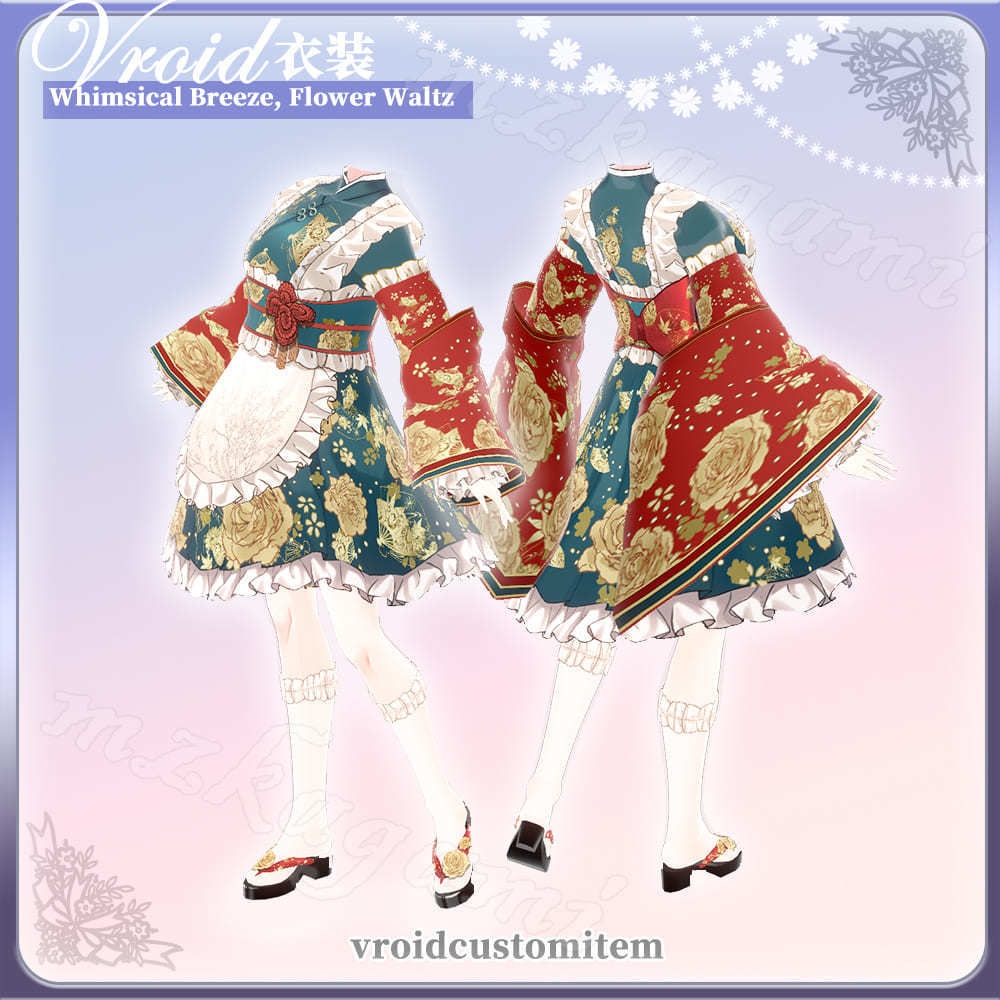 【VRoid】綺風舞花 和風ロリータ / Japanese Style Lolita (5 colors) (XWear付)