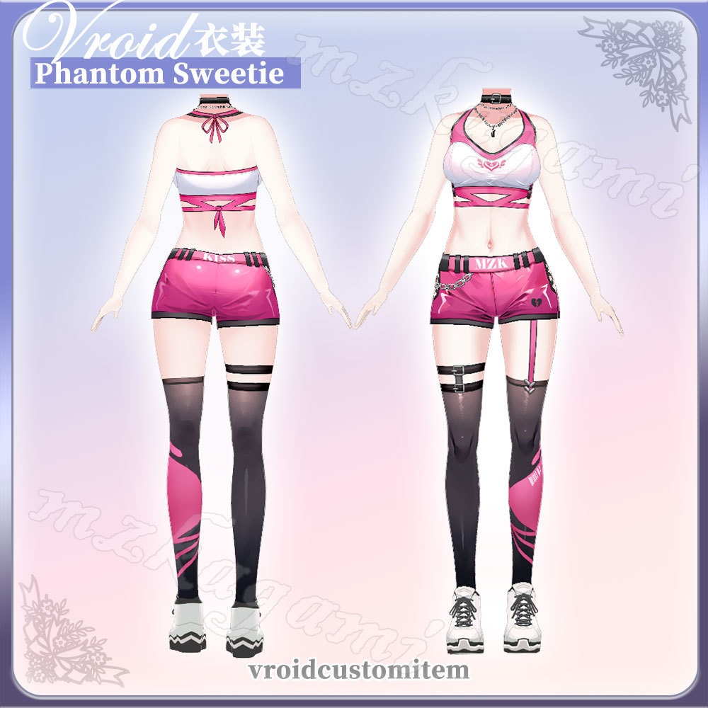【VRoid】Phantom Sweetie / Leather Jacket Set (3 colors)