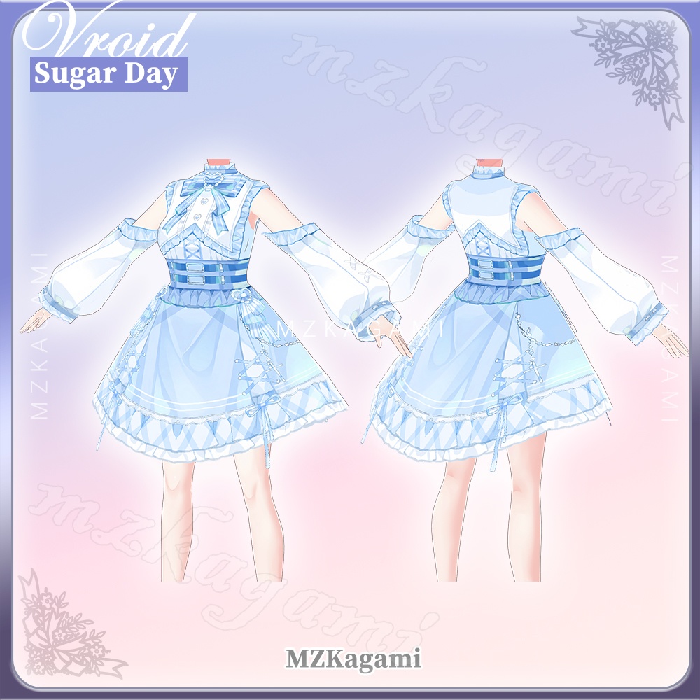 ★New【VRoid】甘い日 · ドレス / Sugar Day · Dress / Valentine's Day outfits (2 colors)(XWear付)