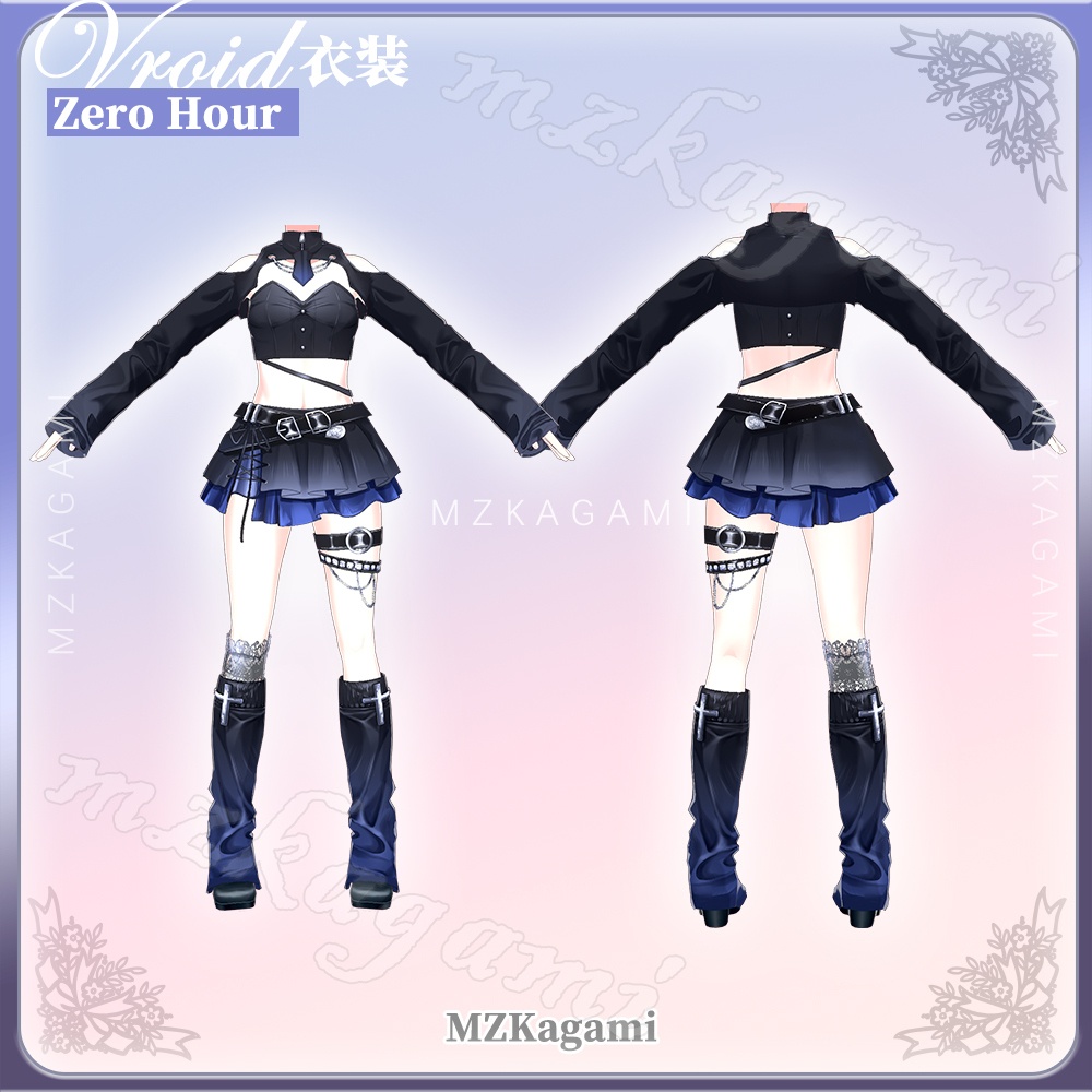 ★New【VRoid】零時 · サイバーボディスーツ / Zero Hour · Cyber Outfit (4 Colors)