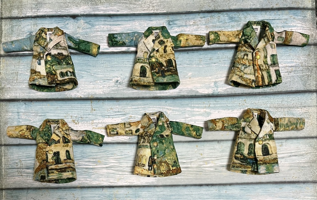 【絵画柄】ロングジャケット