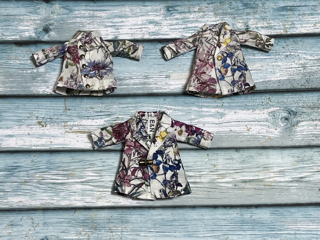 白花柄ジャケット《ロング・ショート》