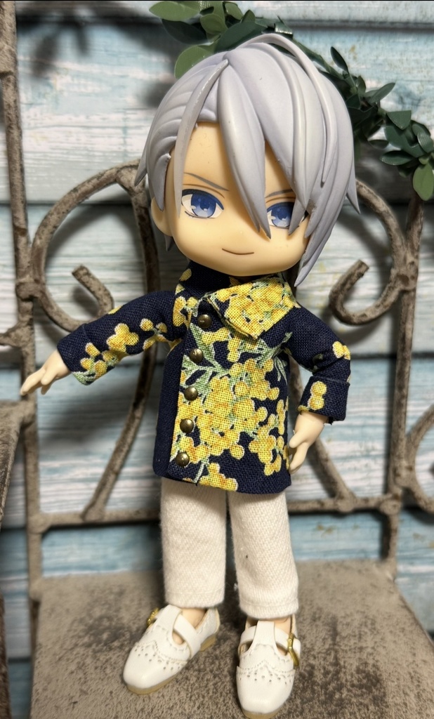 【新作】ミモザ柄ロングジャケット&シャツジャケット