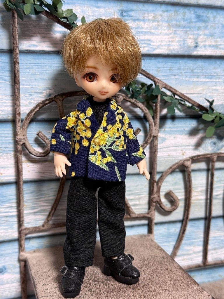 【新作】ミモザ柄ロングジャケット&シャツジャケット