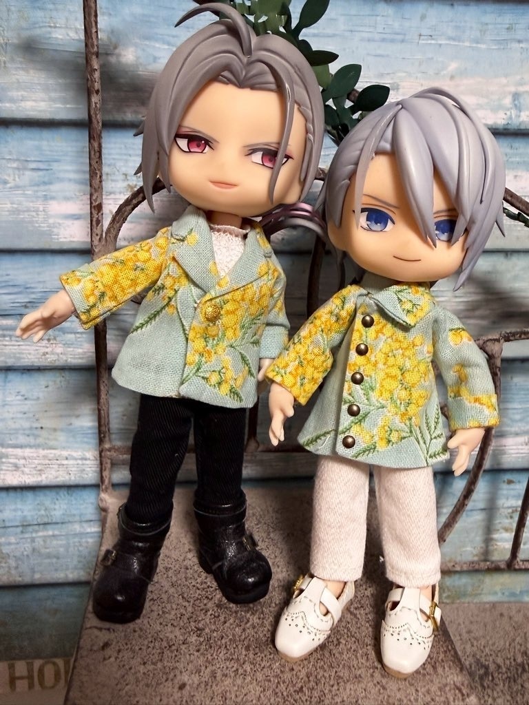 【新作】ミモザ柄ロングジャケット&シャツジャケット