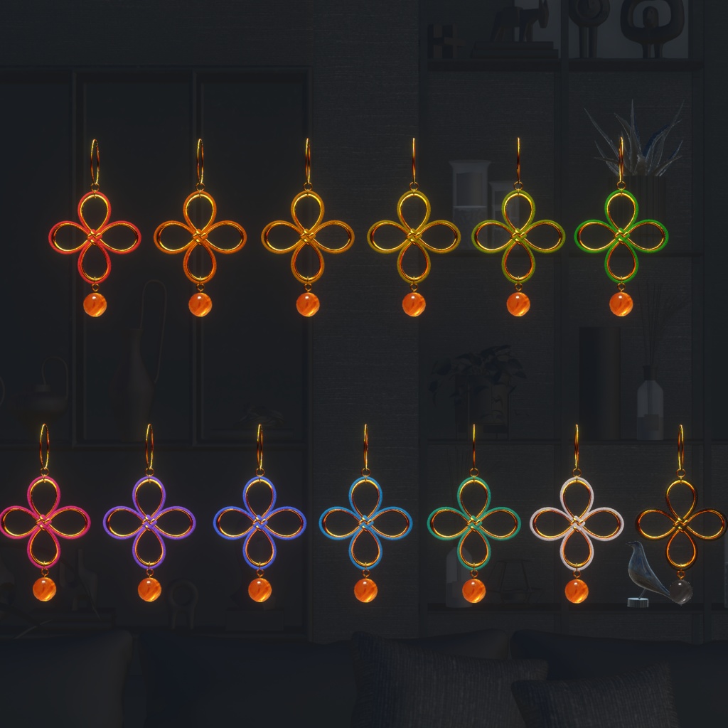 【無料】『大きい耳飾り』4種 フォシュニア、シャロ、あまあま大福ドラゴンず対応