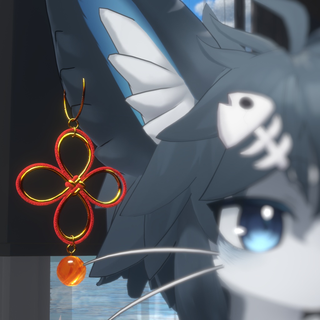 【無料】『大きい耳飾り』4種 フォシュニア、シャロ、あまあま大福ドラゴンず対応