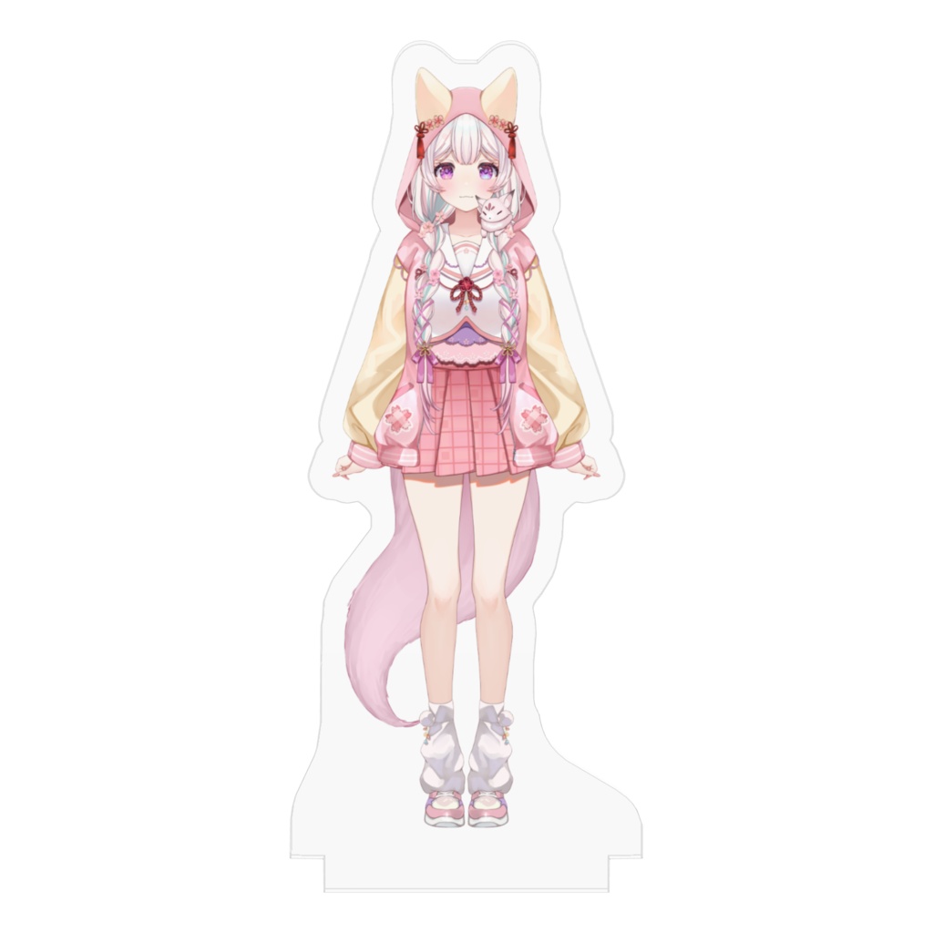 狐桃ろま🌸白ちゃんパーカー衣装アクリルスタンド サイズ2種