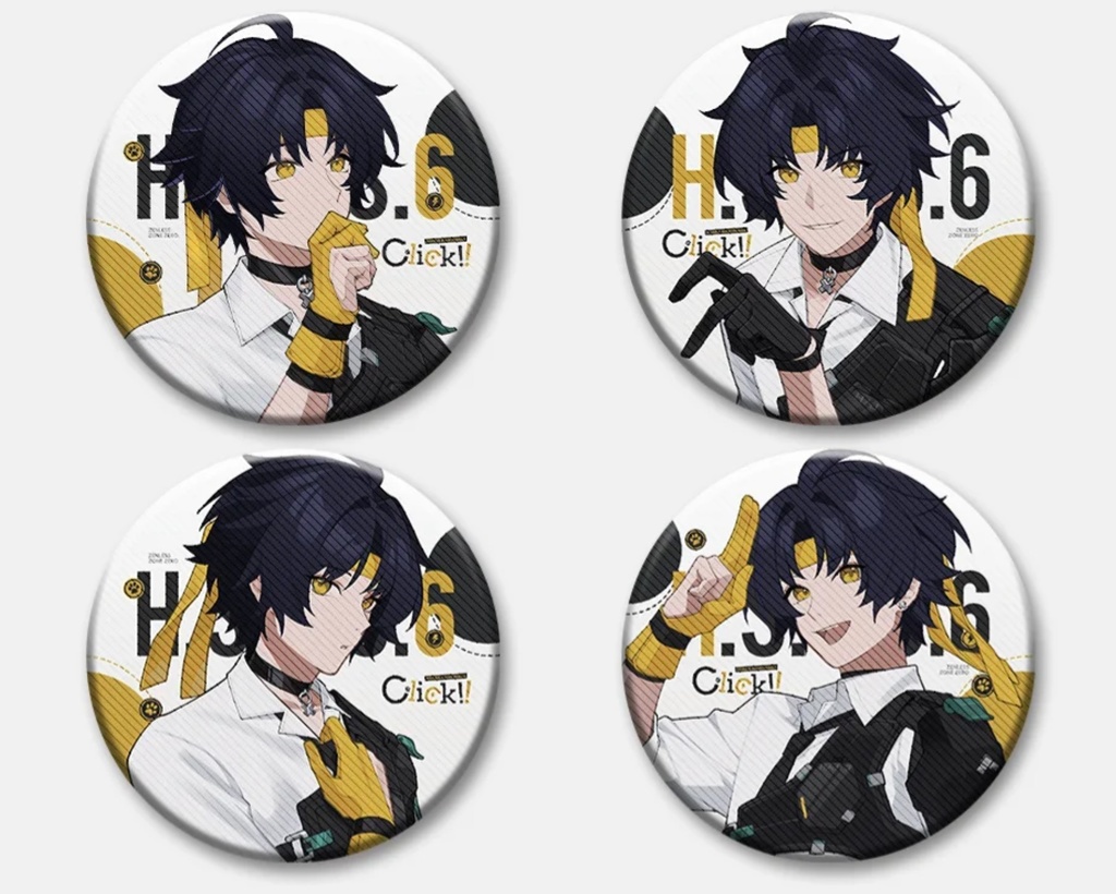 【ゼンゼロ】人生四コマ 浅羽悠真　缶バッジ ４つセット