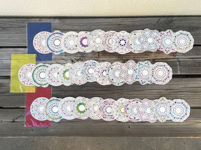 まあるい模様の透明ステッカーセット