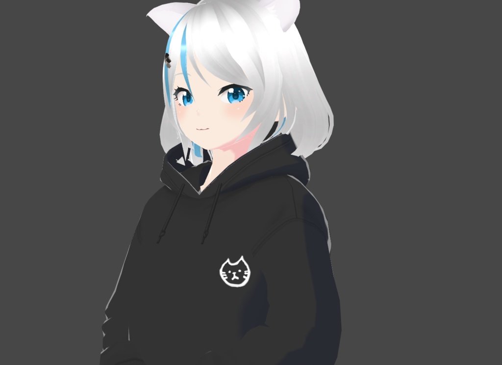 【無料】ねこパーカーのロゴ【VRoidテクスチャ】