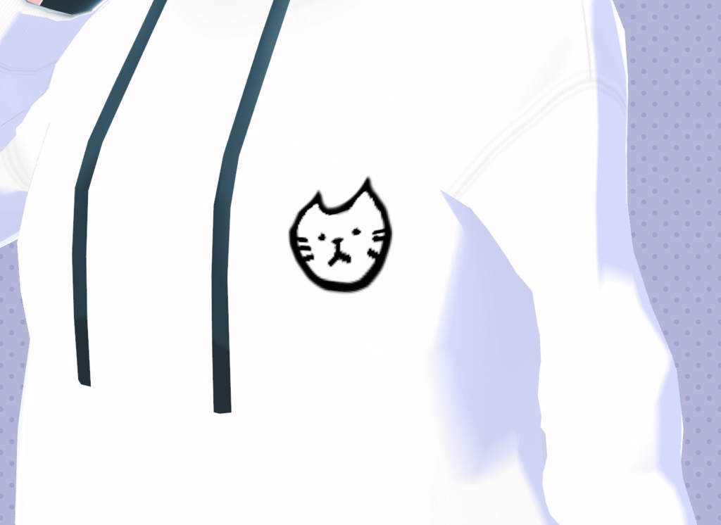 【無料】ねこパーカーのロゴ【VRoidテクスチャ】