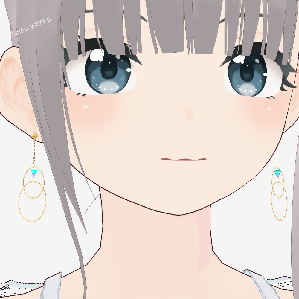 【無料】ピアス(リング)【VRoid】