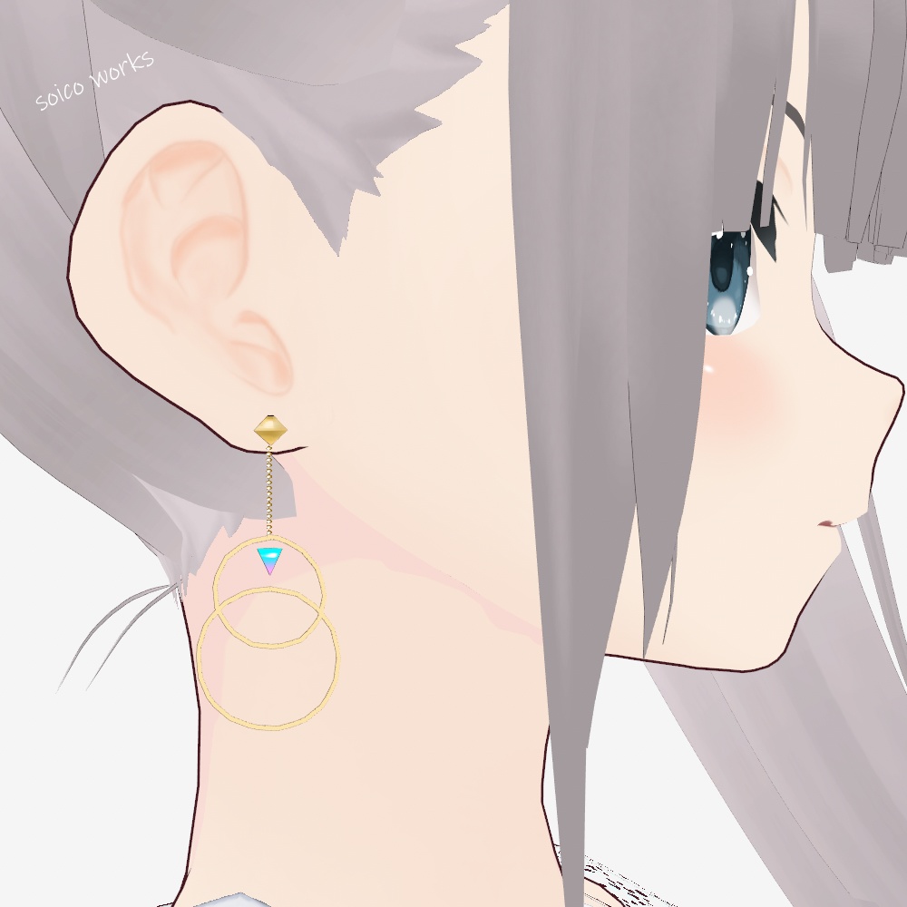 【無料】ピアス(リング)【VRoid】