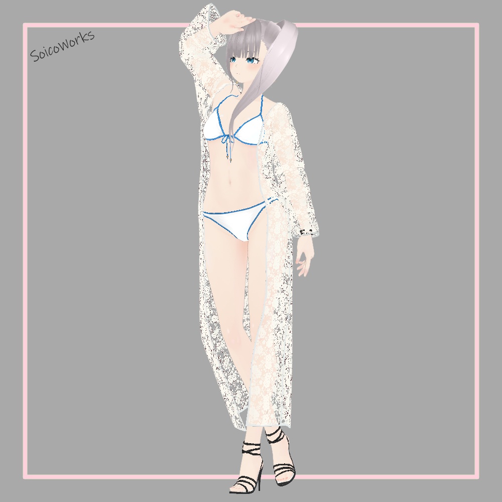 【無料】レースガウン【VRoid】