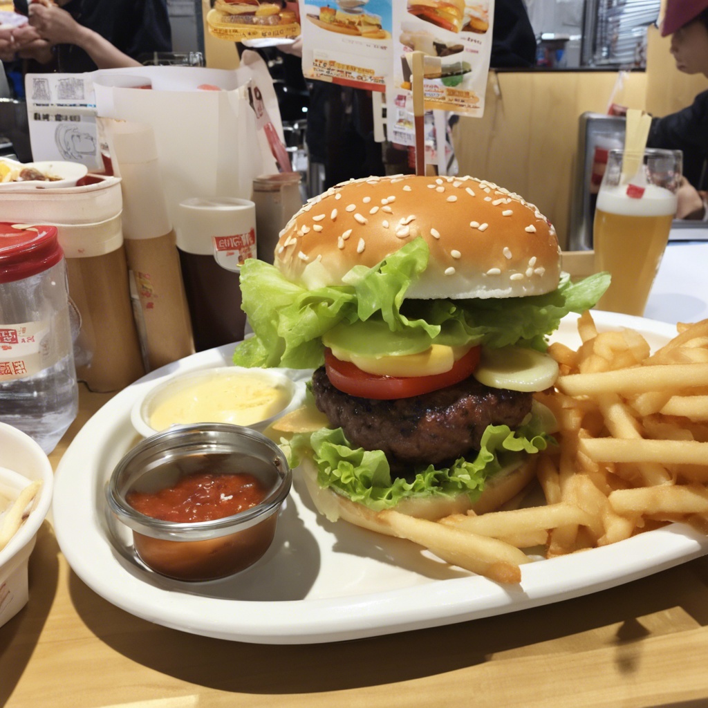 ハンバーガーとポテト