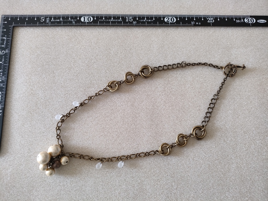 ネックレス コットンパールトップ