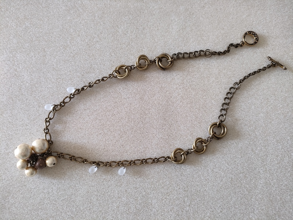 ネックレス コットンパールトップ